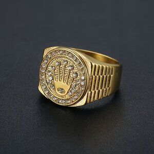 Rolex Gold and Silver Men's Ring